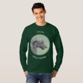 T-shirt Peinture de Wolfhound irlandais - Joli art origina (Devant entier)