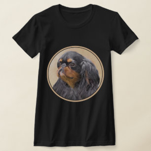 T-shirt Peinture d'Epagneul jouet anglais Art animalier or