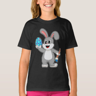 T-shirt Peinture des oeufs de Pâques de lapin