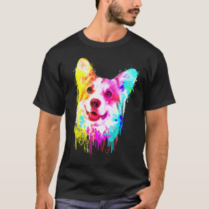 T-shirt Peinture dessinée à la main de Corgi gallois de Pe