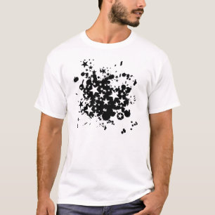 T-shirt Peinture d'étoile noire