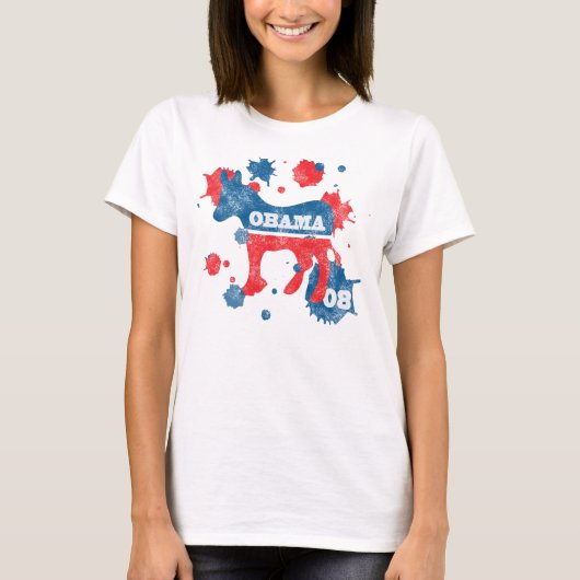 T-shirt Peinture d'Obama (Devant)