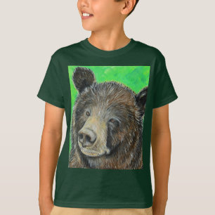 T-shirt Peinture d'ours Brown réfléchie