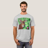 T-shirt Peinture drôle de cerfs (Devant entier)