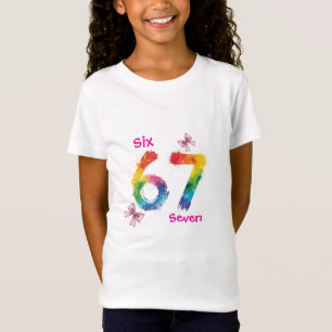 T-Shirt Peinture éclaboussée mignonne Six Sept rose Person