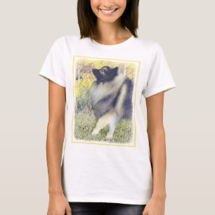 T-shirt Peinture en teint de Keeshond - jolie art original