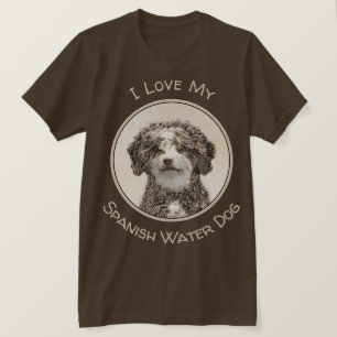T-shirt Peinture espagnole de chien d'eau - jolie art orig
