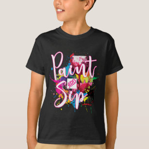 T-shirt Peinture et Sip Party Art Night Vin Toile nouveaut