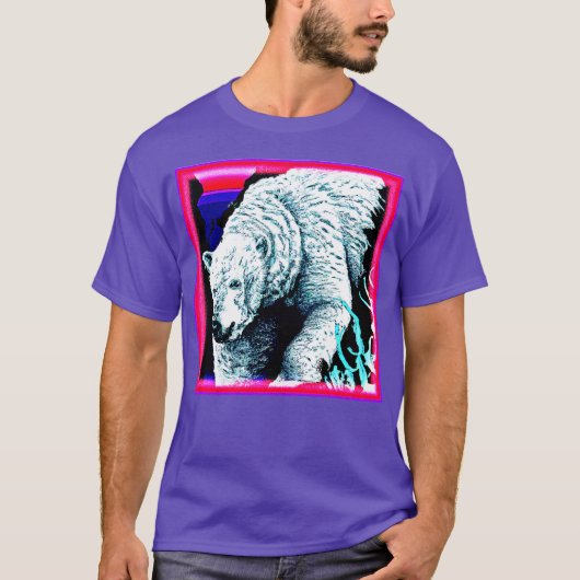 T-shirt Peinture étonnante d'un ours polaire. Commandez dè (Devant)