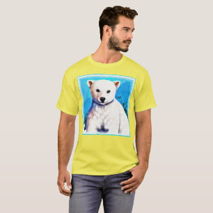 T-shirt Peinture étonnante d'un petit ours polaire. Comman