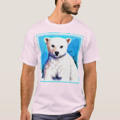 T-shirt Peinture étonnante d'un petit ours polaire. Comman (Devant)