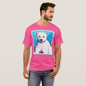 T-shirt Peinture étonnante d'un petit ours polaire. Comman (Devant entier)