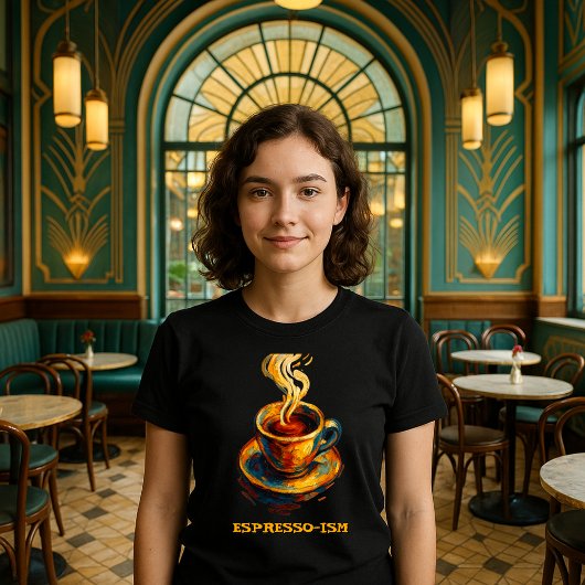 T-shirt Peinture expressionniste de la coupe Espresso de c