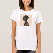 T-shirt peinture femme de profil (Devant)