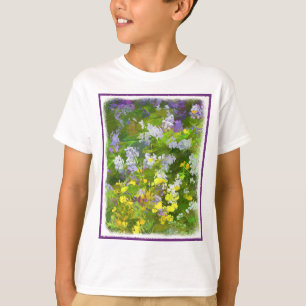 T-shirt Peinture fleur sauvage Impasto - Art Fleur Origina