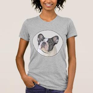 T-shirt Peinture française de Bulldog (Pied de broche) - A