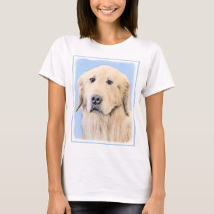 T-shirt Peinture Golden Retriever - Joli art original chie