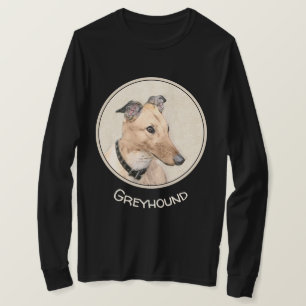 T-shirt Peinture Greyhound - Beau art original de chien