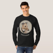T-shirt Peinture Greyhound - Beau art original de chien (Devant entier)