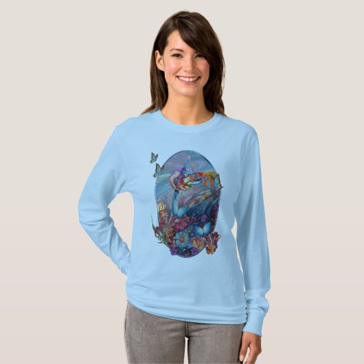 T-shirt Peinture Imaginaire Fleurs exprimant la nature (Devant entier)