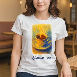 T-shirt Peinture impressionniste de la Coupe Espresso de c