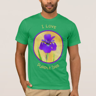 T-shirt Peinture Iris à pois pourpre - Chien original mign
