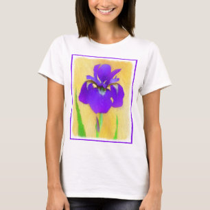 T-shirt Peinture Iris à pois pourpre - Chien original mign