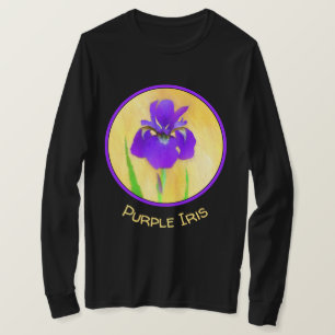T-shirt Peinture Iris à pois pourpre - Chien original mign