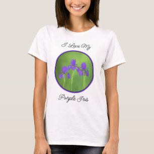 T-shirt Peinture Iris Violet - Art Fleur Originale