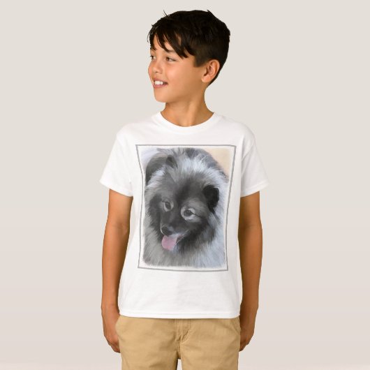 T-shirt Peinture Keeshond Bailey - Cute Original Chien Art (Devant entier)