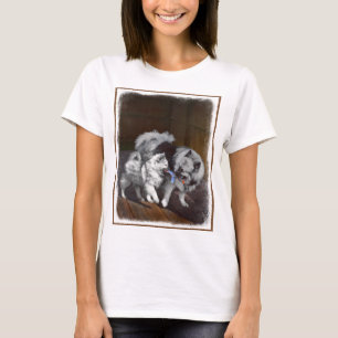 T-shirt Peinture Keeshond Playtime - Jolie art original ch