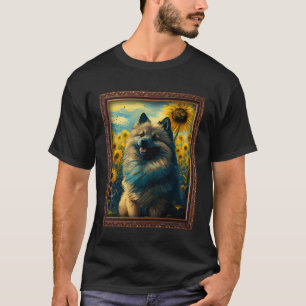 T-shirt Peinture Keeshond Tournesol Fleur Maman Femmes Flo