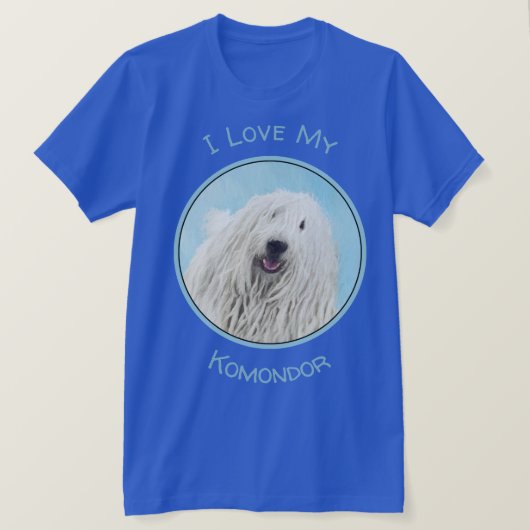 T-shirt Peinture Komondor - Cute Original Chien Art (Design devant)
