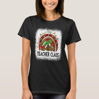 T-shirt Peinture Leopard enseignant Arc-en-ciel Claus