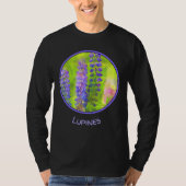 T-shirt Peinture Lupine - Art Fleur Original (Devant)