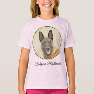 T-shirt Peinture Malinois Belge - Art Original de Chien Mi
