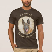 T-shirt Peinture malinoise belge - Beau art original de ch (Devant)
