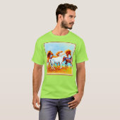 T-shirt Peinture Mignonne De Chevaux De Course. Commandez (Devant entier)