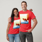 T-shirt Peinture mignonne d'un Renard Rouge. Commandez dès (Unisexe)