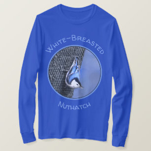 T-shirt Peinture Nuthatch à poitrine blanche Art original
