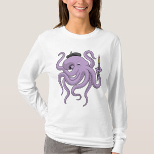 T-shirt Peinture Octopus Peinture brosse