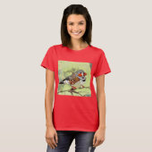 T-shirt Peinture, oiseau et nature (Devant entier)