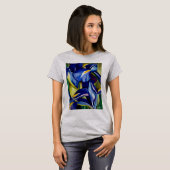T-shirt Peinture originale d'art d'aquarelle de fleur (Devant entier)