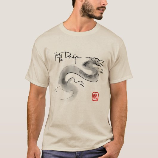 T-shirt Peinture originale Dragon chinois Année Anniversai (Devant)