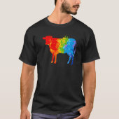 T-shirt Peinture Paint Vache Lèchement Peinture Vache (Devant)