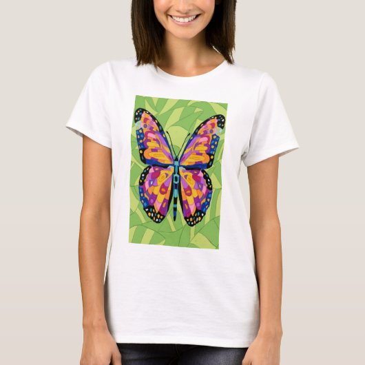 T-shirt Peinture papillon abstraite (Devant)