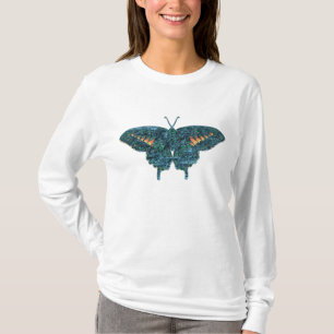 T-shirt Peinture papillon bleu Art Monet