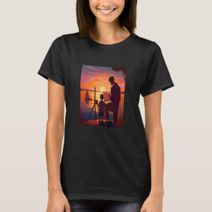T-shirt Peinture Paysage Collecteur Peintre Papa Au Couche