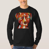 T-shirt Peinture Pitbull Terrier (Devant)