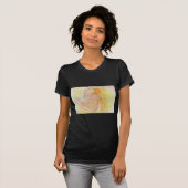 T-shirt Peinture rose d'aquarelle d'ange (Devant entier)